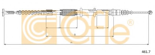 Трос ручника COFLE 461.7