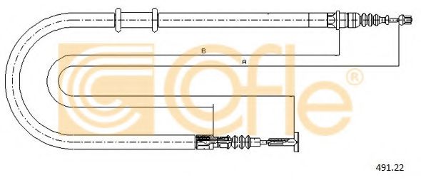 Трос ручника COFLE 491.22