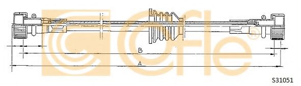 Трос спидометра COFLE S31051