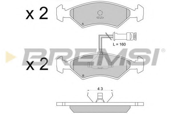 Тормозные колодки BREMSI BP2163