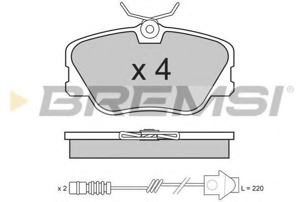 Тормозные колодки BREMSI BP2286