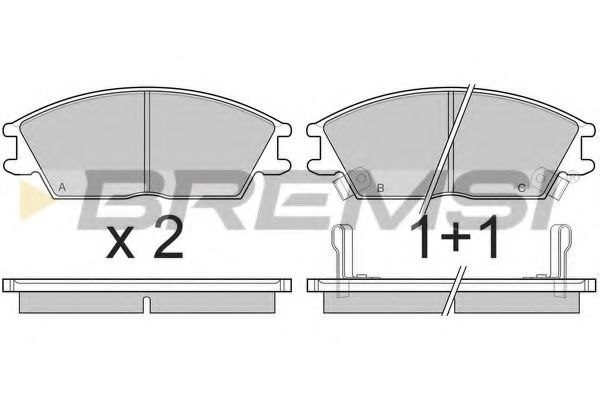 Тормозные колодки BREMSI BP2293