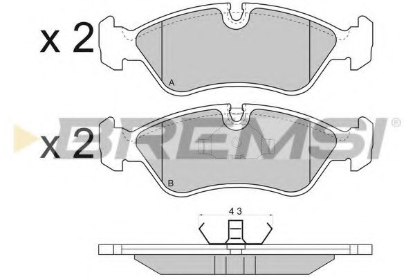 Тормозные колодки BREMSI BP2417