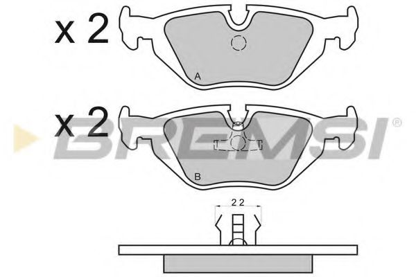 Тормозные колодки BREMSI BP2498