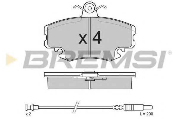 Тормозные колодки BREMSI BP2590