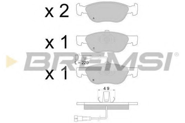 Тормозные колодки BREMSI BP2667