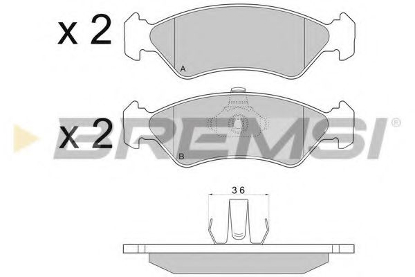 Тормозные колодки BREMSI BP2671