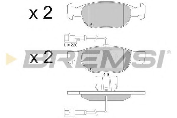 Тормозные колодки BREMSI BP2676