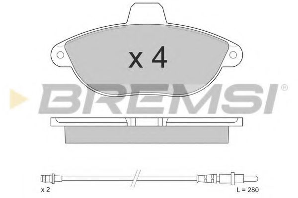 Тормозные колодки BREMSI BP2678