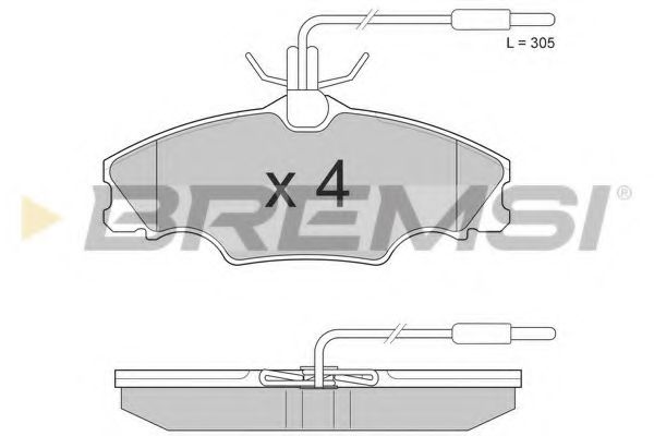Тормозные колодки BREMSI BP2686