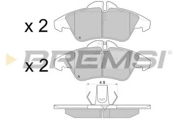 Тормозные колодки BREMSI BP2687