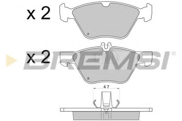 Тормозные колодки BREMSI BP2695
