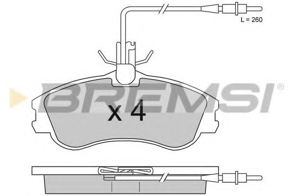 Тормозные колодки BREMSI BP2711