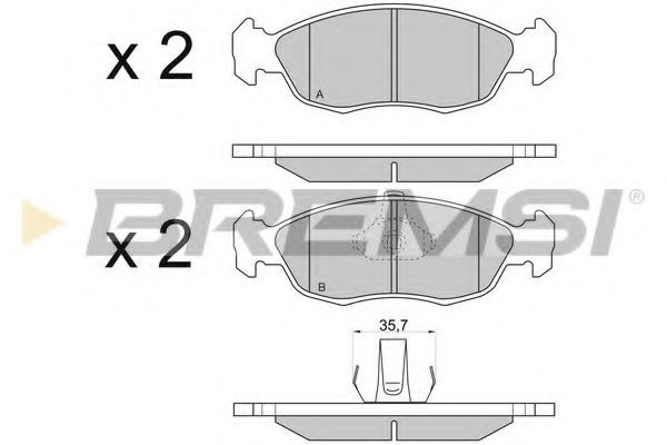 Тормозные колодки BREMSI BP2729