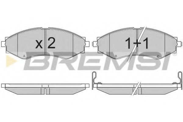 Тормозные колодки BREMSI BP2834