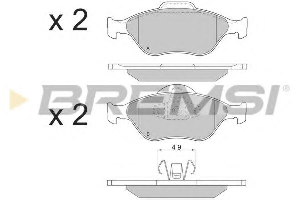 Тормозные колодки BREMSI BP2872