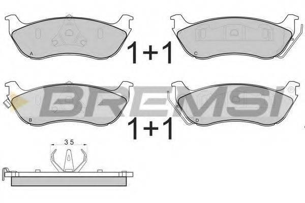 Тормозные колодки BREMSI BP2892