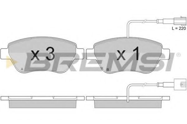 Тормозные колодки BREMSI BP2942