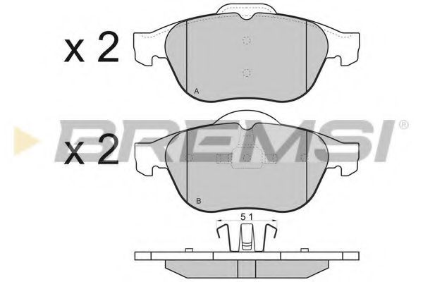 Тормозные колодки BREMSI BP2970
