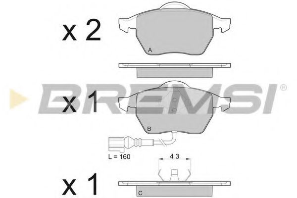 Тормозные колодки BREMSI BP2984