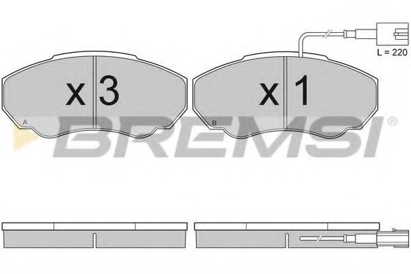 Тормозные колодки BREMSI BP2997