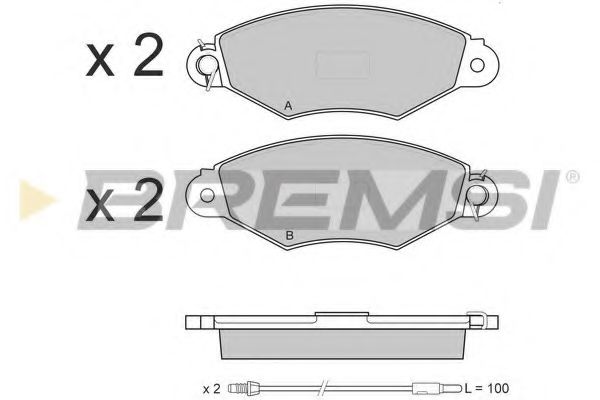 Тормозные колодки BREMSI BP3019