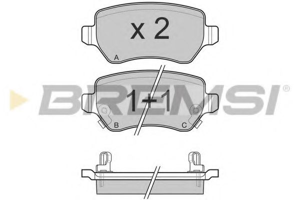 Тормозные колодки BREMSI BP3027
