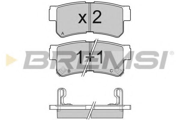 Тормозные колодки BREMSI BP3043