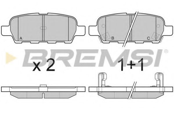 Тормозные колодки BREMSI BP3067