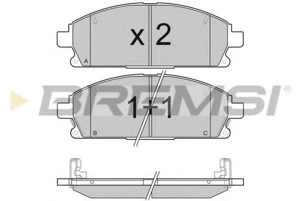 Тормозные колодки BREMSI BP3068