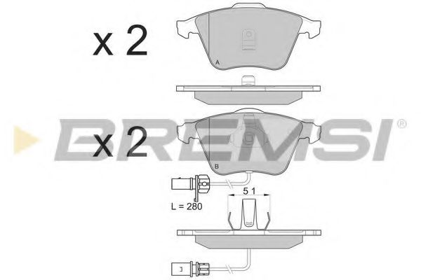 Тормозные колодки BREMSI BP3081