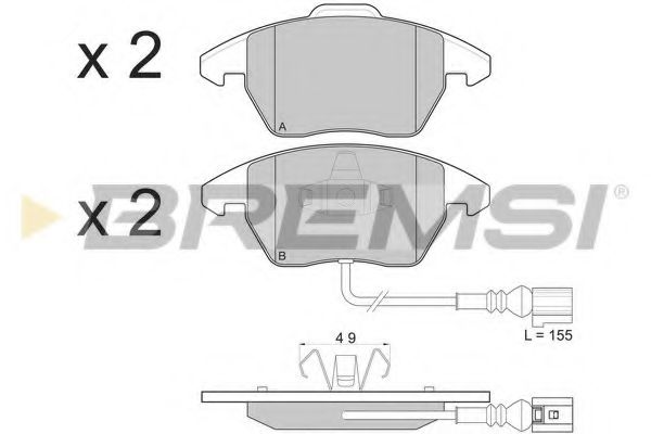 Тормозные колодки BREMSI BP3103