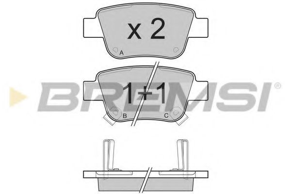 Тормозные колодки BREMSI BP3112