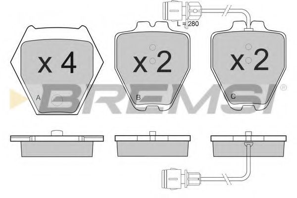 Гальмівні колодки BREMSI BP3122
