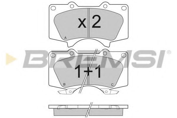 Тормозные колодки BREMSI BP3139