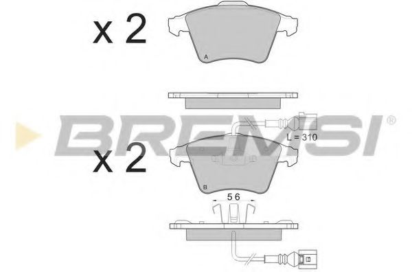 Тормозные колодки BREMSI BP3142