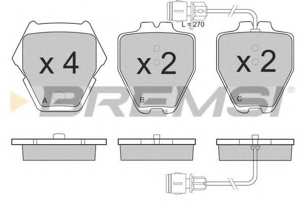 Тормозные колодки BREMSI BP3149