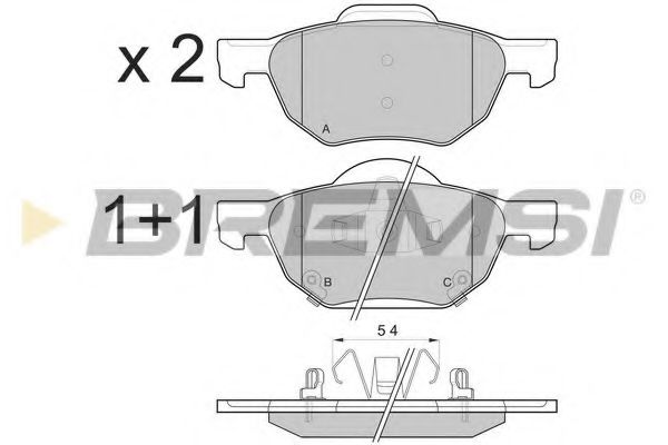 Тормозные колодки BREMSI BP3185