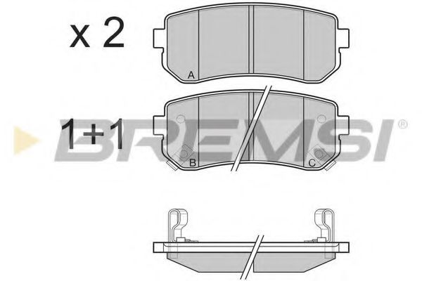 Тормозные колодки BREMSI BP3241