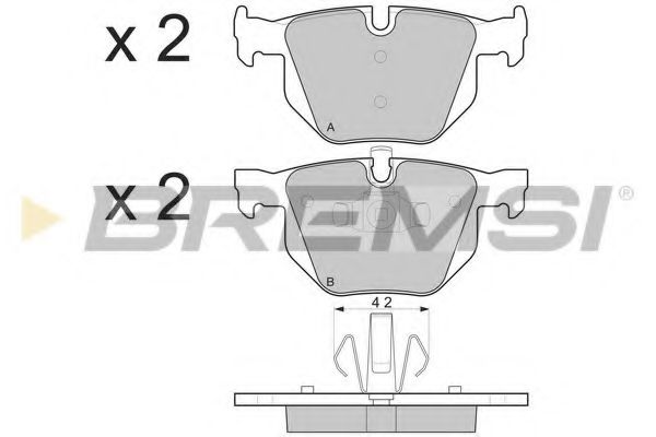 Тормозные колодки BREMSI BP3263