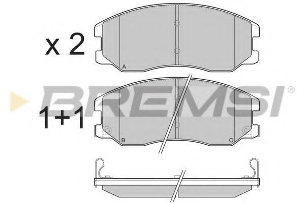 Тормозные колодки BREMSI BP3303