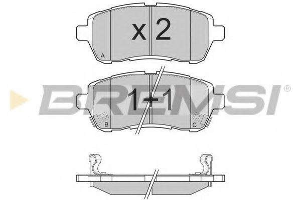 Тормозные колодки BREMSI BP3316