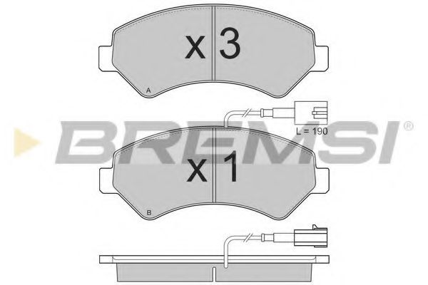 Тормозные колодки BREMSI BP3323
