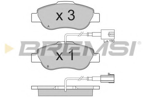 Тормозные колодки BREMSI BP3325
