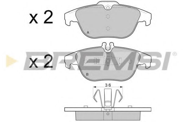 Тормозные колодки BREMSI BP3328