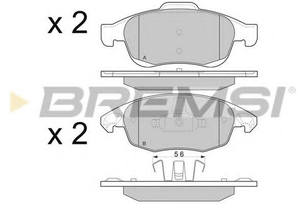 Тормозные колодки BREMSI BP3329