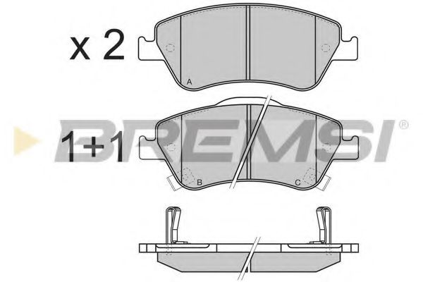 Тормозные колодки BREMSI BP3340