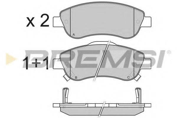 Тормозные колодки BREMSI BP3352