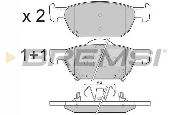 Тормозные колодки BREMSI BP3369