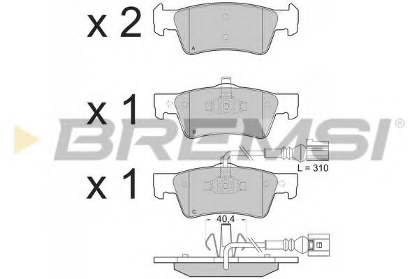 Тормозные колодки BREMSI BP3372
